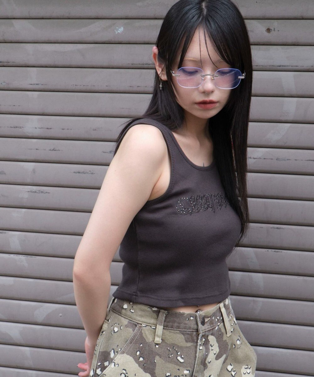 WEGO スタッズグラフィックタンク 