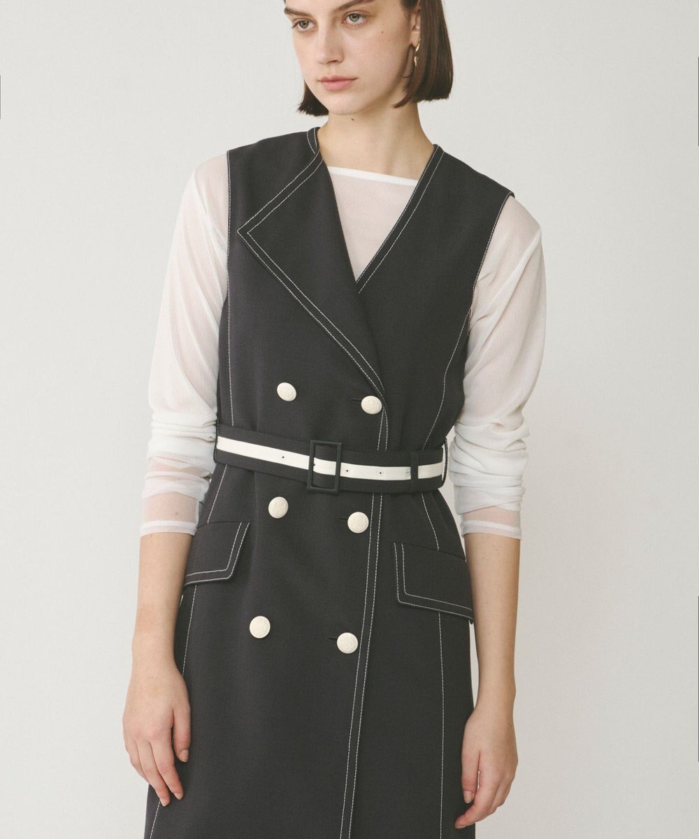 GRACE CONTINENTAL アシンメトリーカラーワンピース 