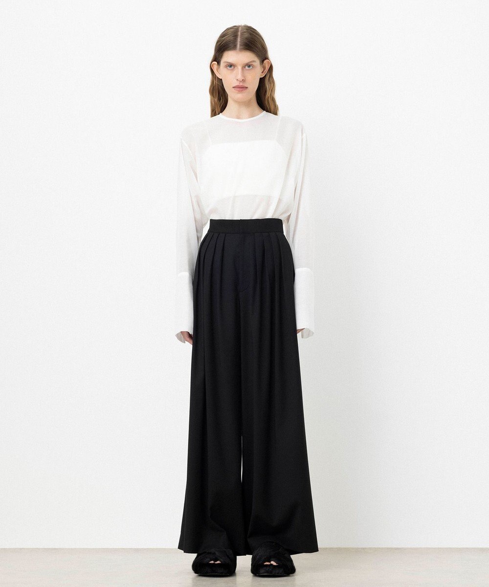 NAVE 【ReNAVE・洗える】4タックワイドパンツ 