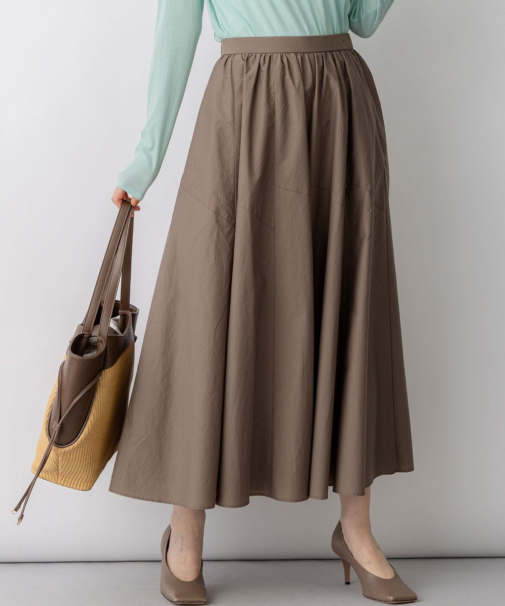 23区 L 【先行予約】ナイロンコットンタフタ フレアスカート 