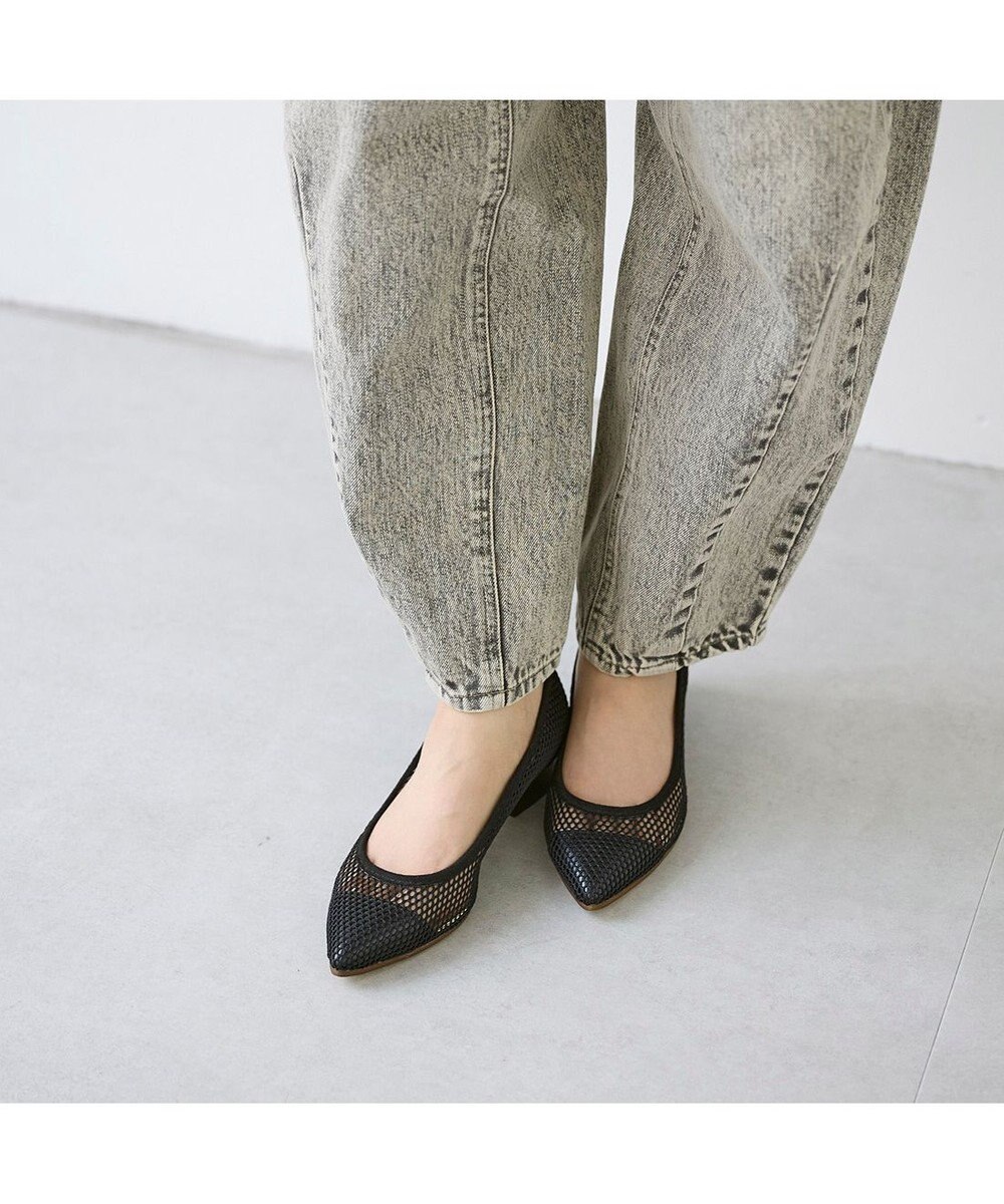 MODE ET JACOMO <carino>ポインテッドトゥメッシュパンプス 