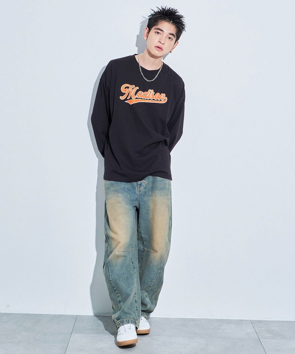 WEGO アクセ付きグラフィックT（LS） 