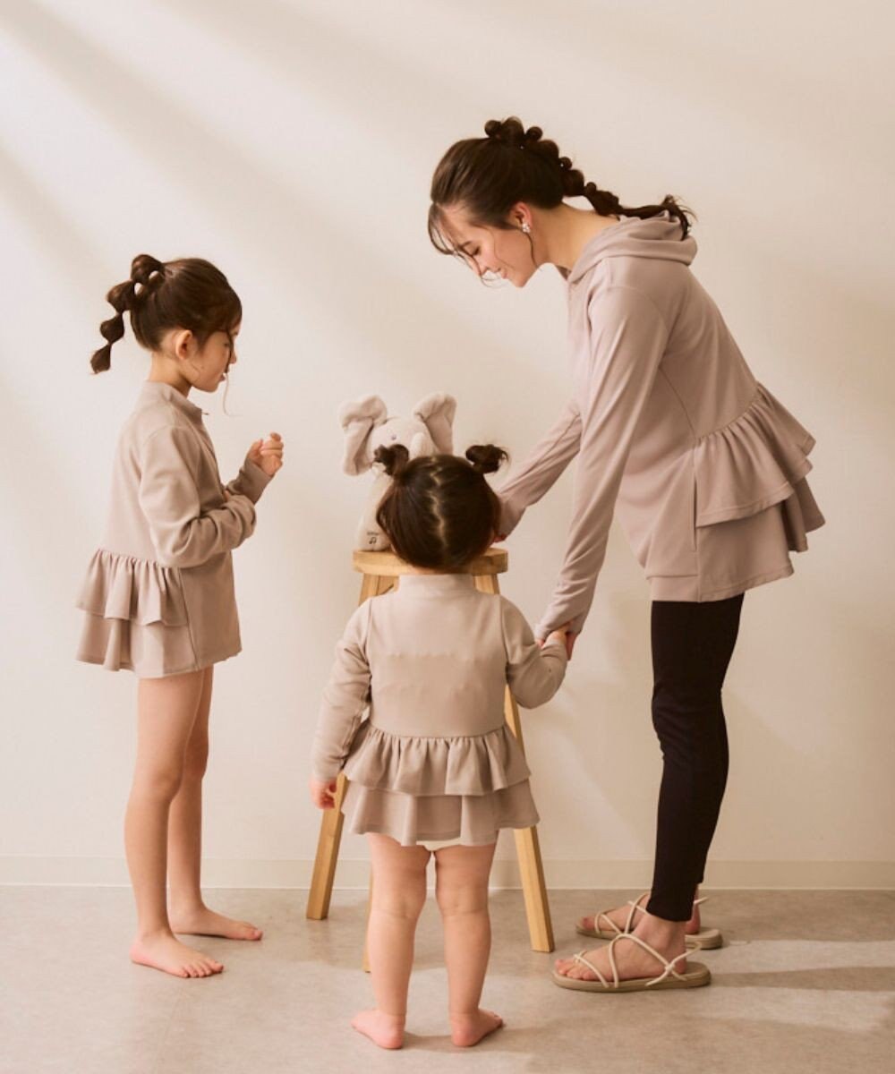 OP／FILA 【Ocean Pacific】バックフリルラッシュガード パーカー 