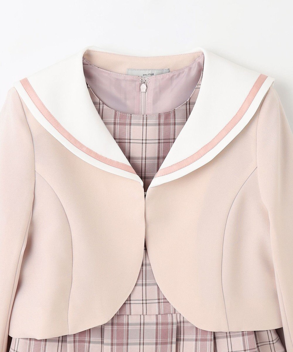 ANY KIDS 【2点セット】セーラージャケット+チェックワンピース 