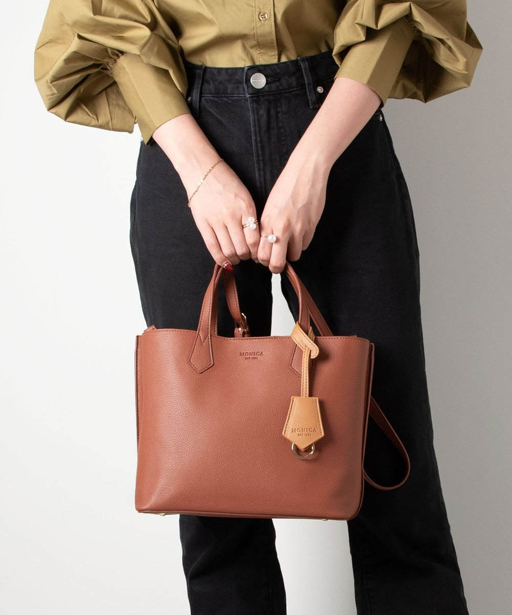 LA BAGAGERIE 【MONICA】バイカラーミディトートバッグ 