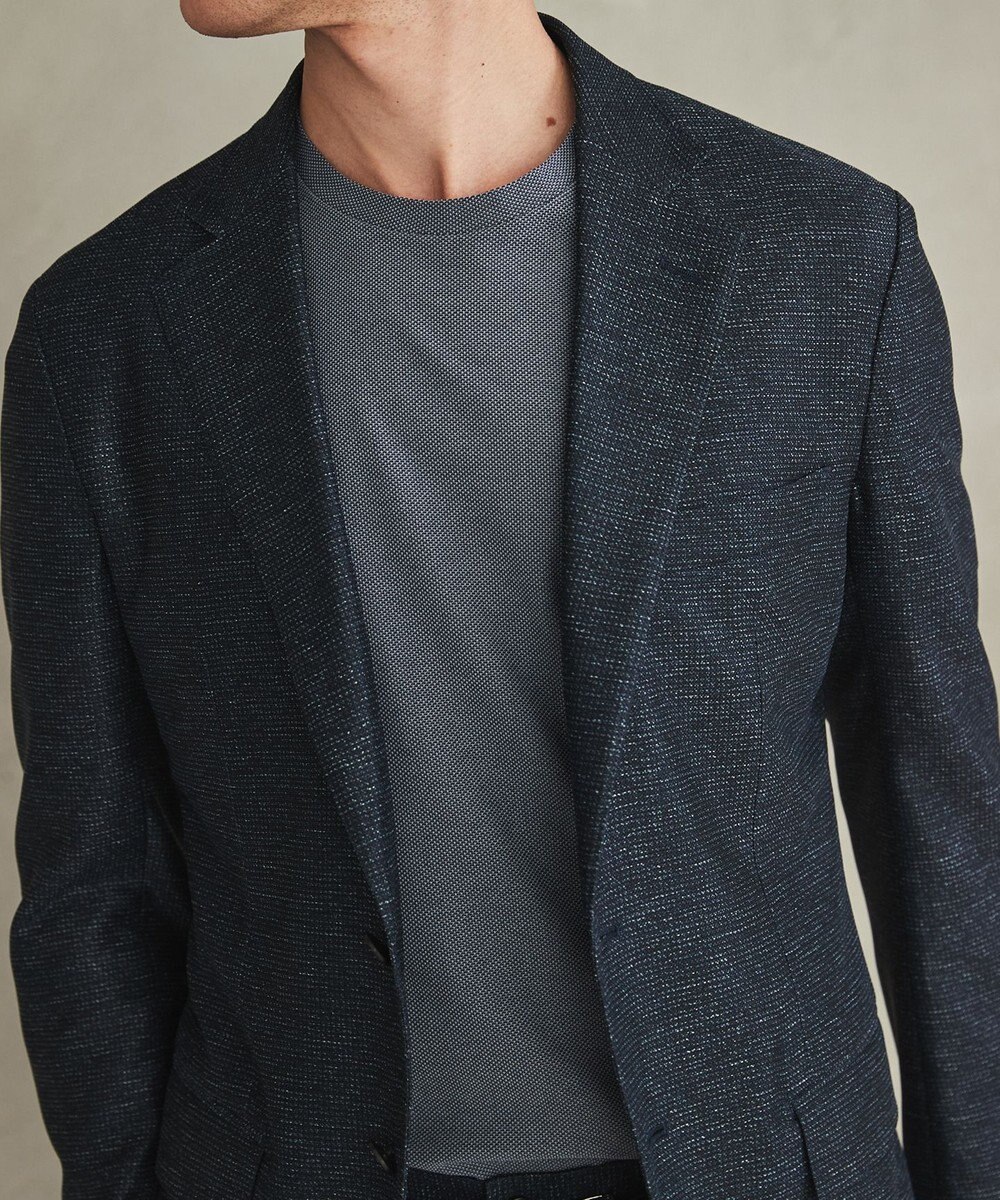 GOTAIRIKU 新素材セットアップ【通気性抜群/洗える/シワになりにくい】カラミプリントストレッチセットアップ ジャケット 