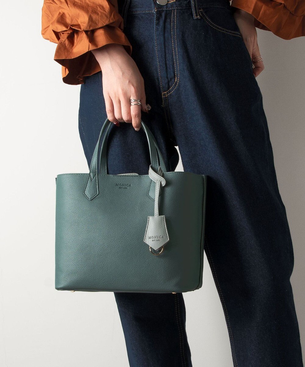 LA BAGAGERIE 【MONICA】バイカラーミディトートバッグ 