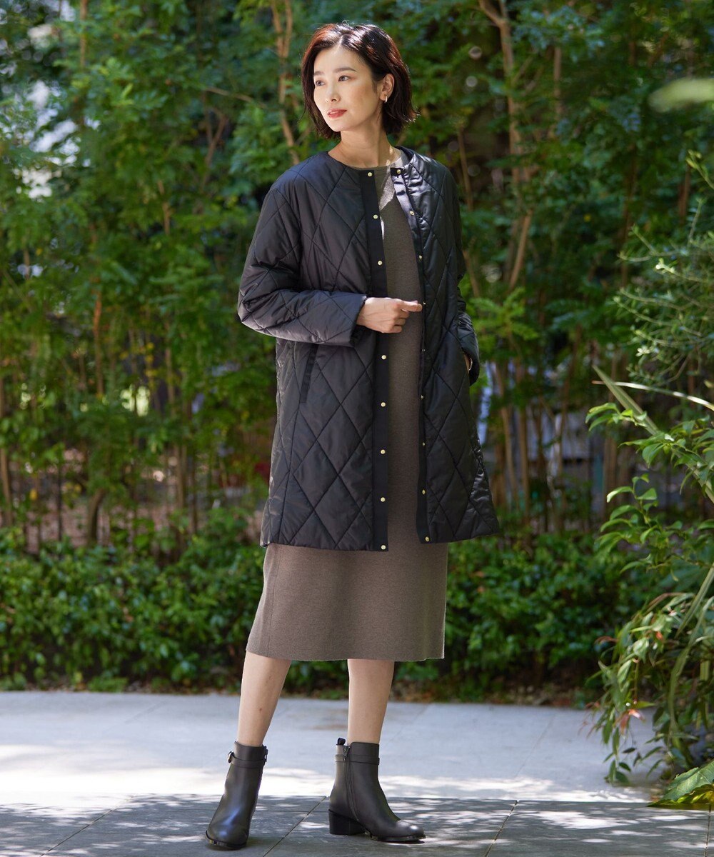 J.PRESS LADIES S 【洗える】高密度タフタ キルティング ロング コート 