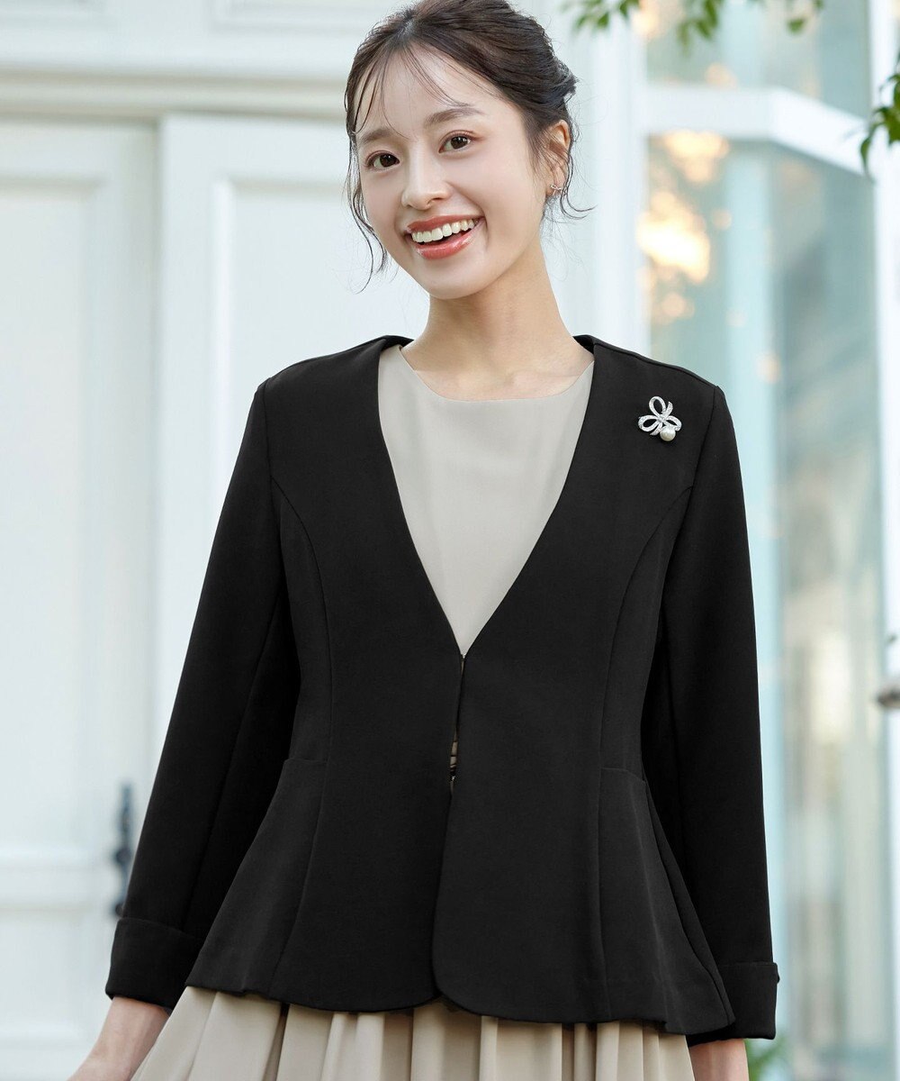 Tiaclasse L 【ストレッチジョーゼット】フレアジャケット 