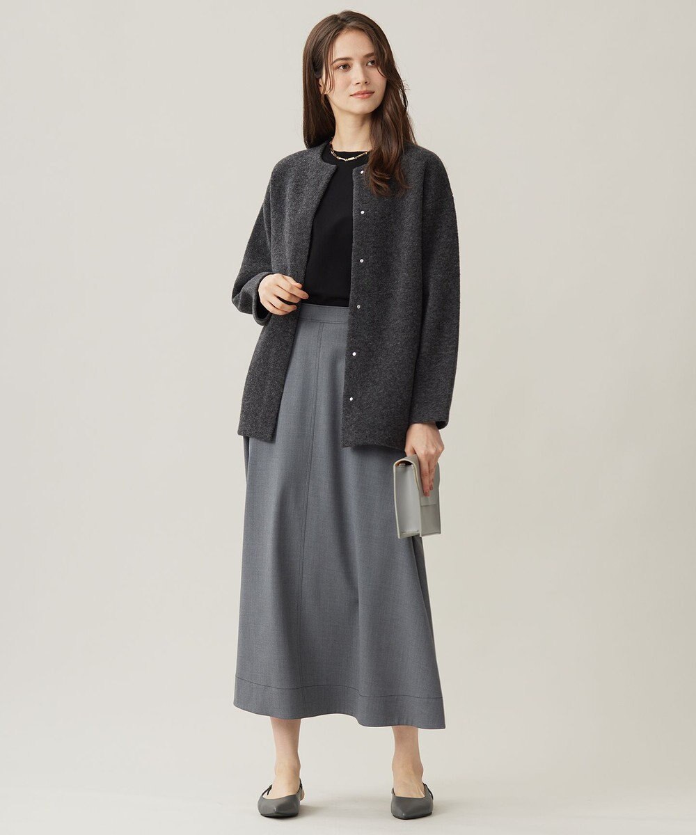 自由区 L 【洗える】ブークレーニット アウター 