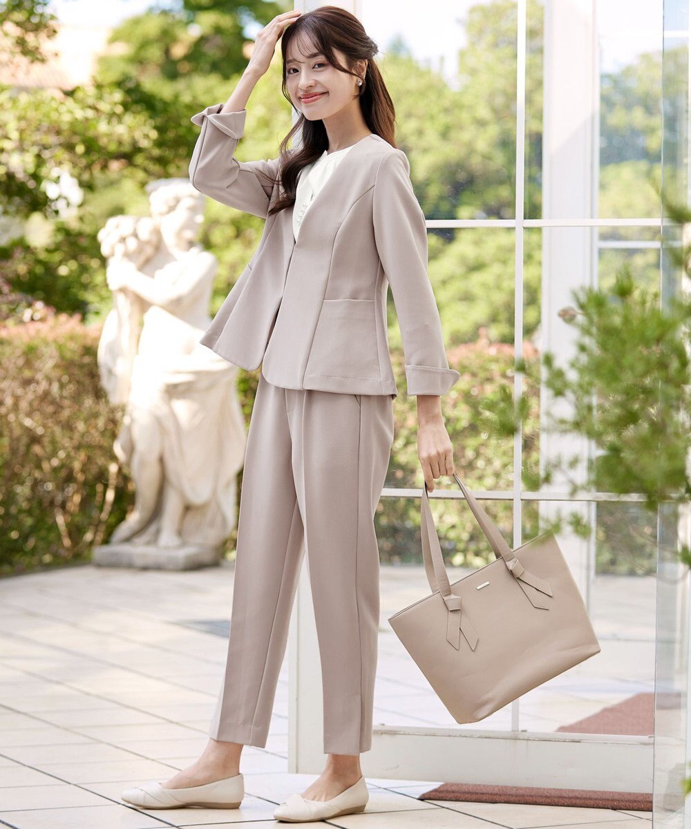 Tiaclasse L 【ストレッチジョーゼット】フレアジャケット 