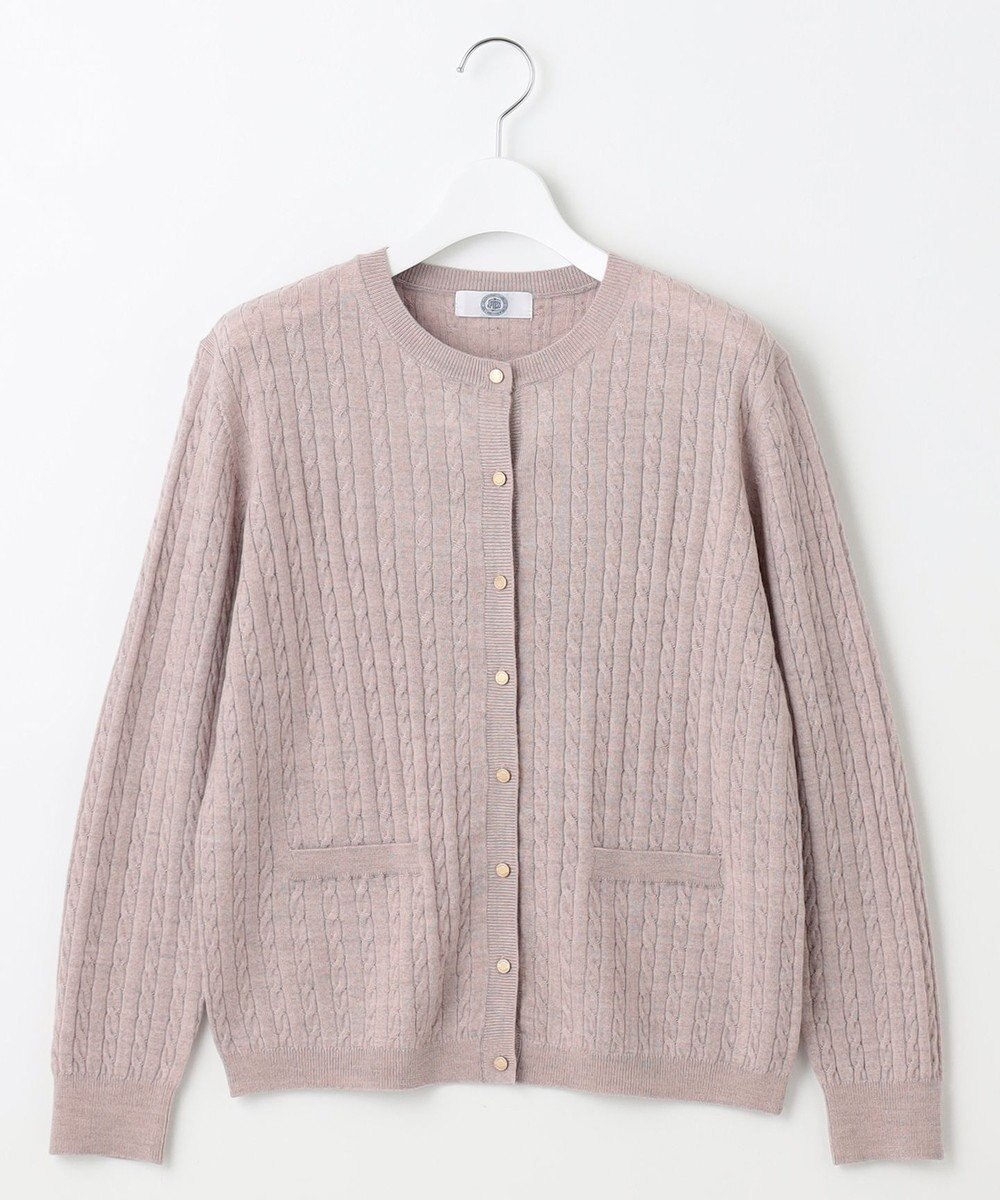 J.PRESS LADIES 【洗える】KNIT BASIC クルーネック カーディガン 