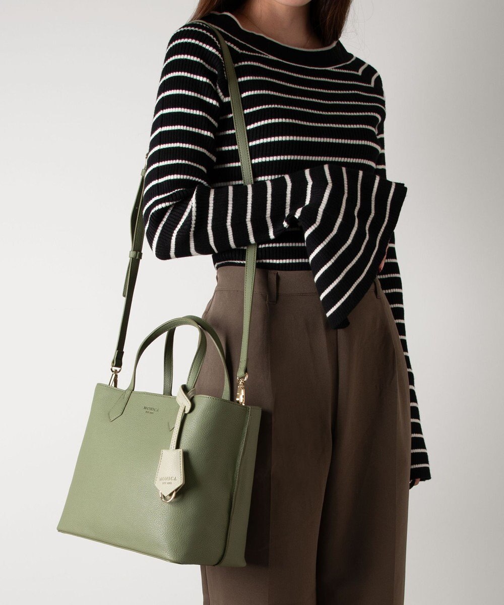 LA BAGAGERIE 【MONICA】バイカラーミディトートバッグ 