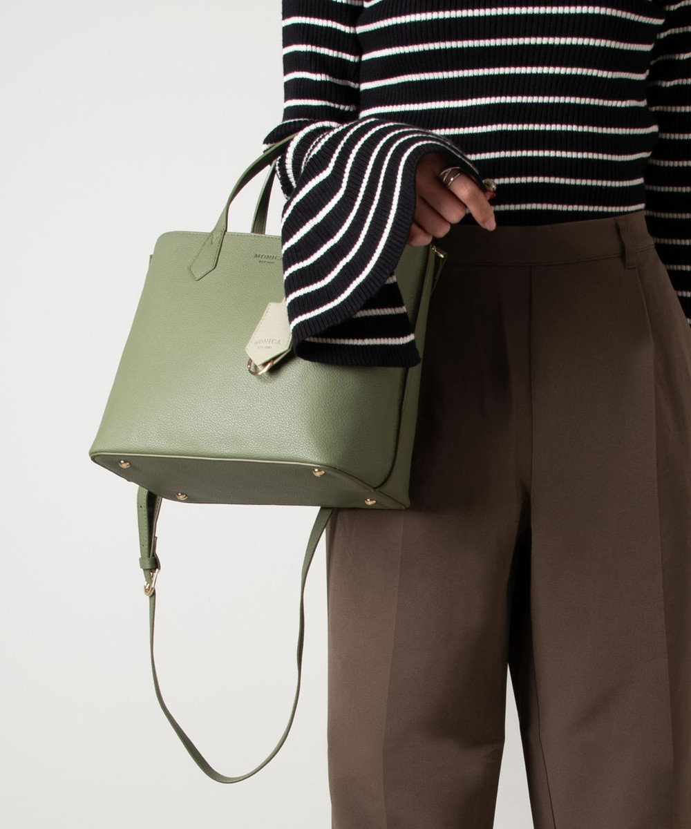 LA BAGAGERIE 【MONICA】バイカラーミディトートバッグ 