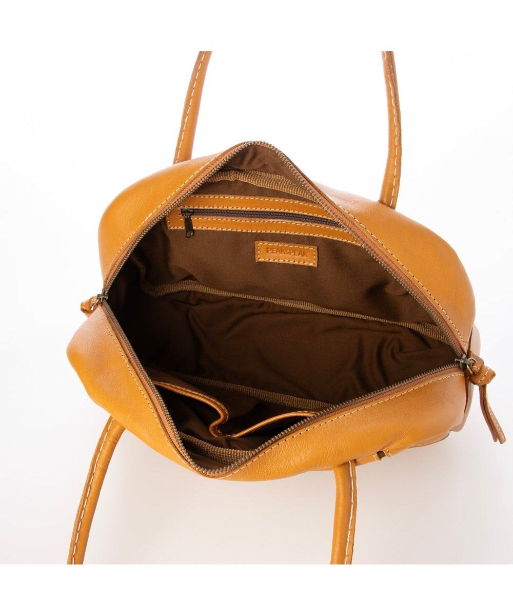 UNBILLION ピークスピーク PEAKS PEAK / 牛革パッチワーク横長ボストン 