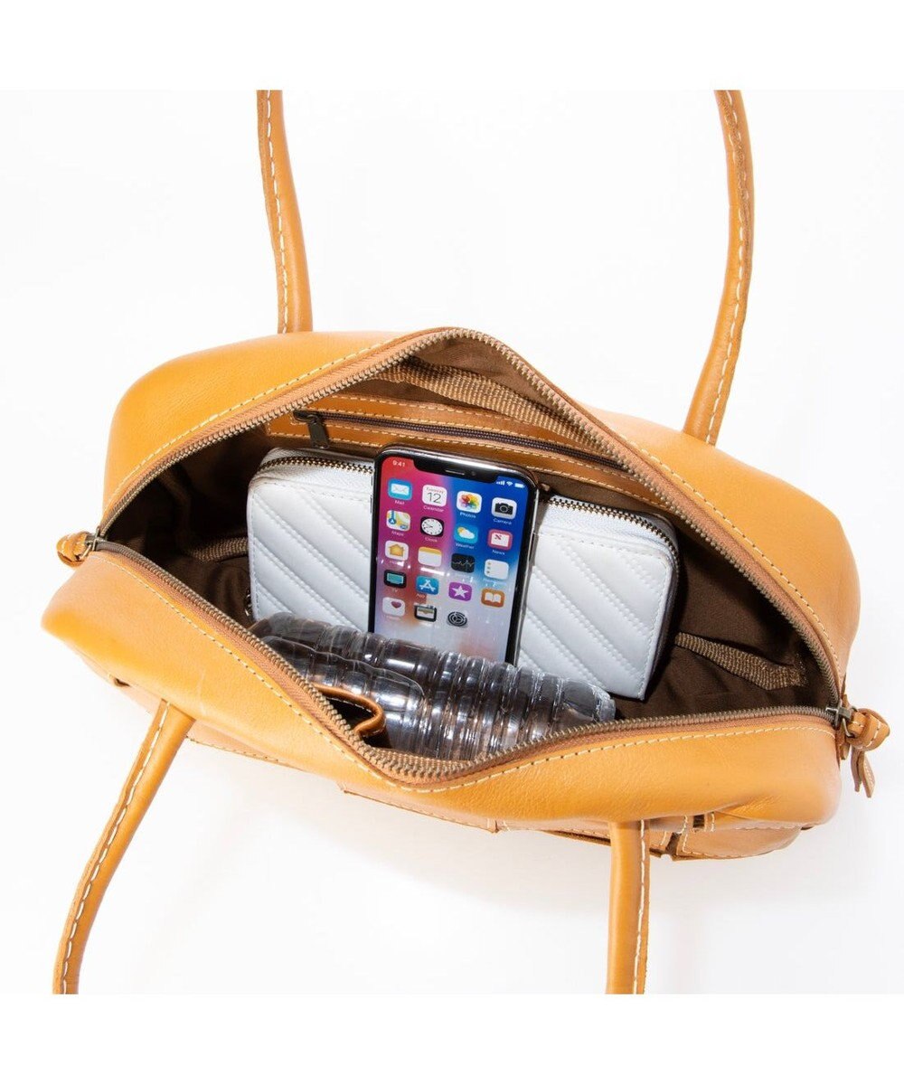 UNBILLION ピークスピーク PEAKS PEAK / 牛革パッチワーク横長ボストン 