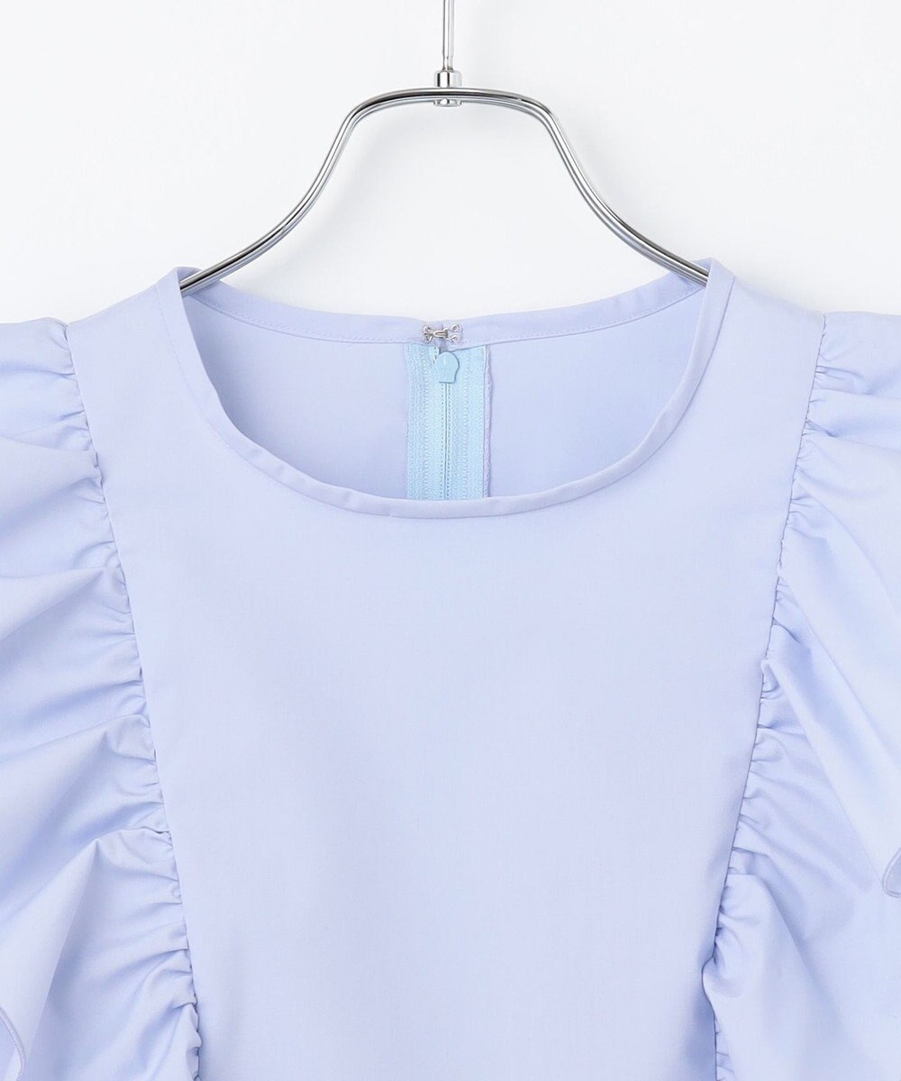 #Newans 【洗濯機可能/シワになりにくい】〈小柄さんにお勧め〉バーティカルフリルブラウス 