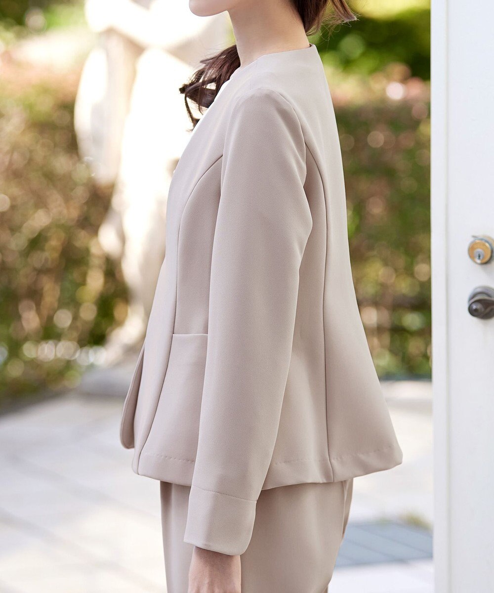 Tiaclasse L 【ストレッチジョーゼット】フレアジャケット 