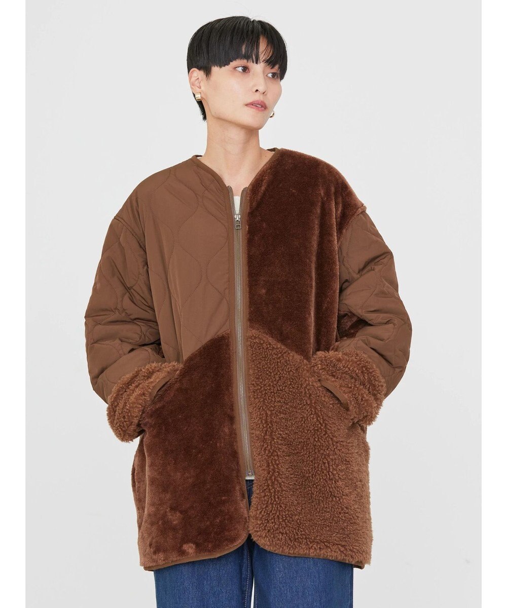 AMERICAN HOLIC キルポカボアＭｉｘキルティングコート 