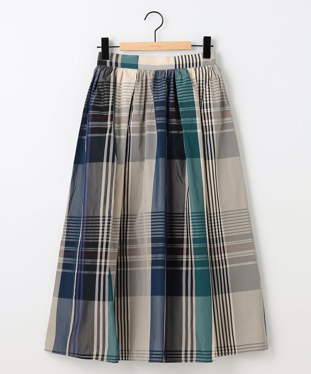 SHARE PARK LADIES メモリーチェックフレアスカート 