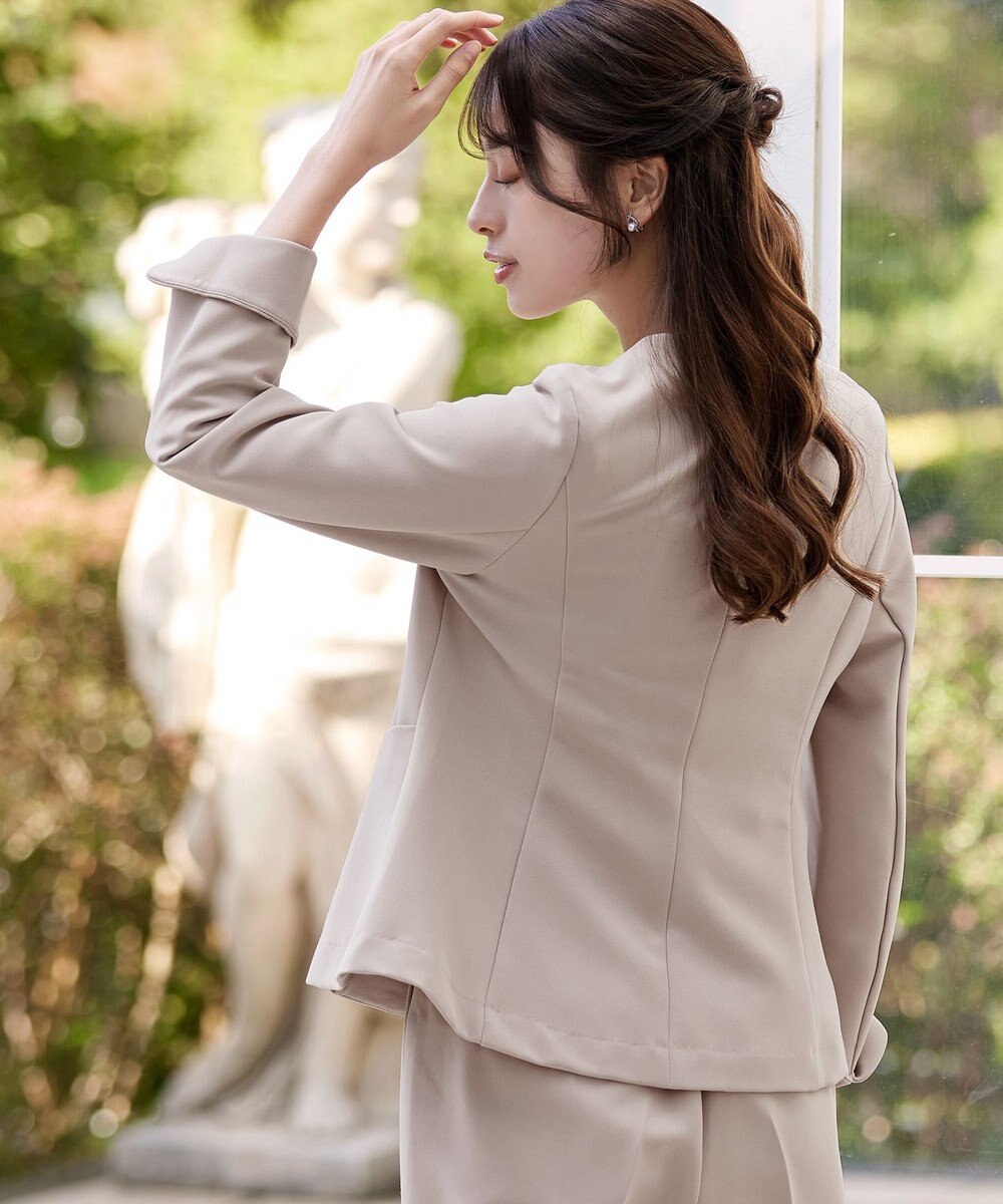 Tiaclasse L 【ストレッチジョーゼット】フレアジャケット 