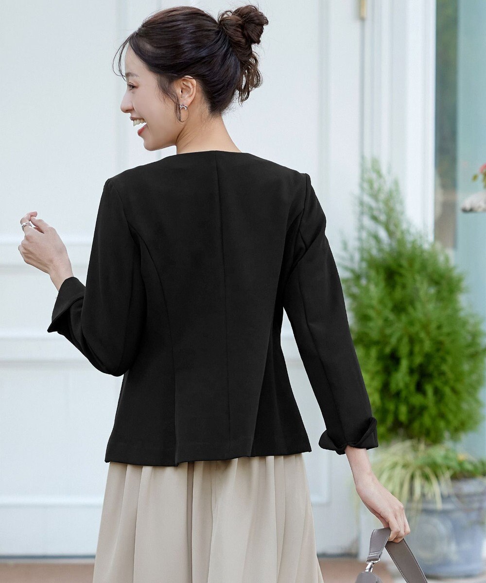 Tiaclasse L 【ストレッチジョーゼット】フレアジャケット 