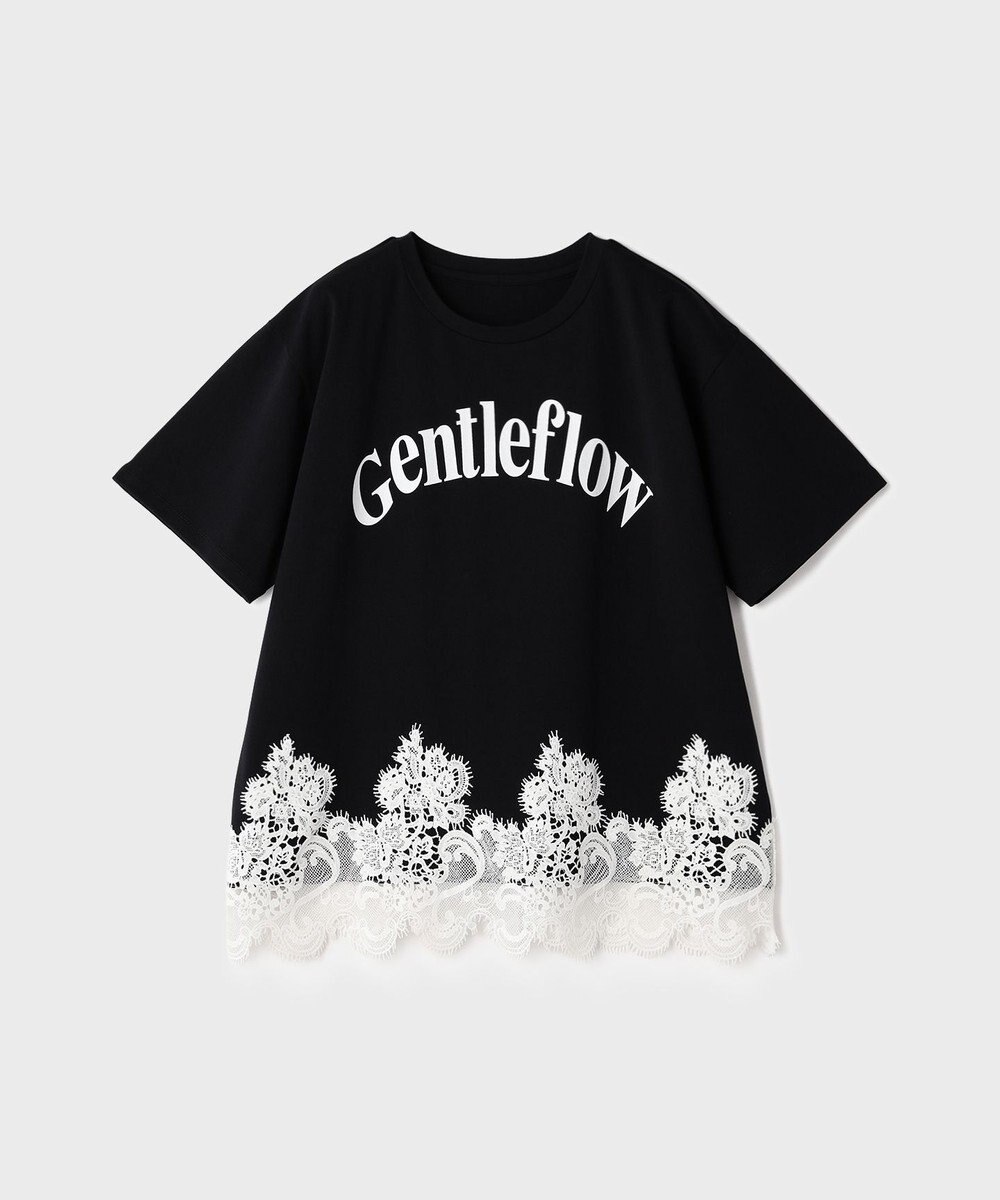 GRACE CONTINENTAL レースヘムロゴTシャツ 