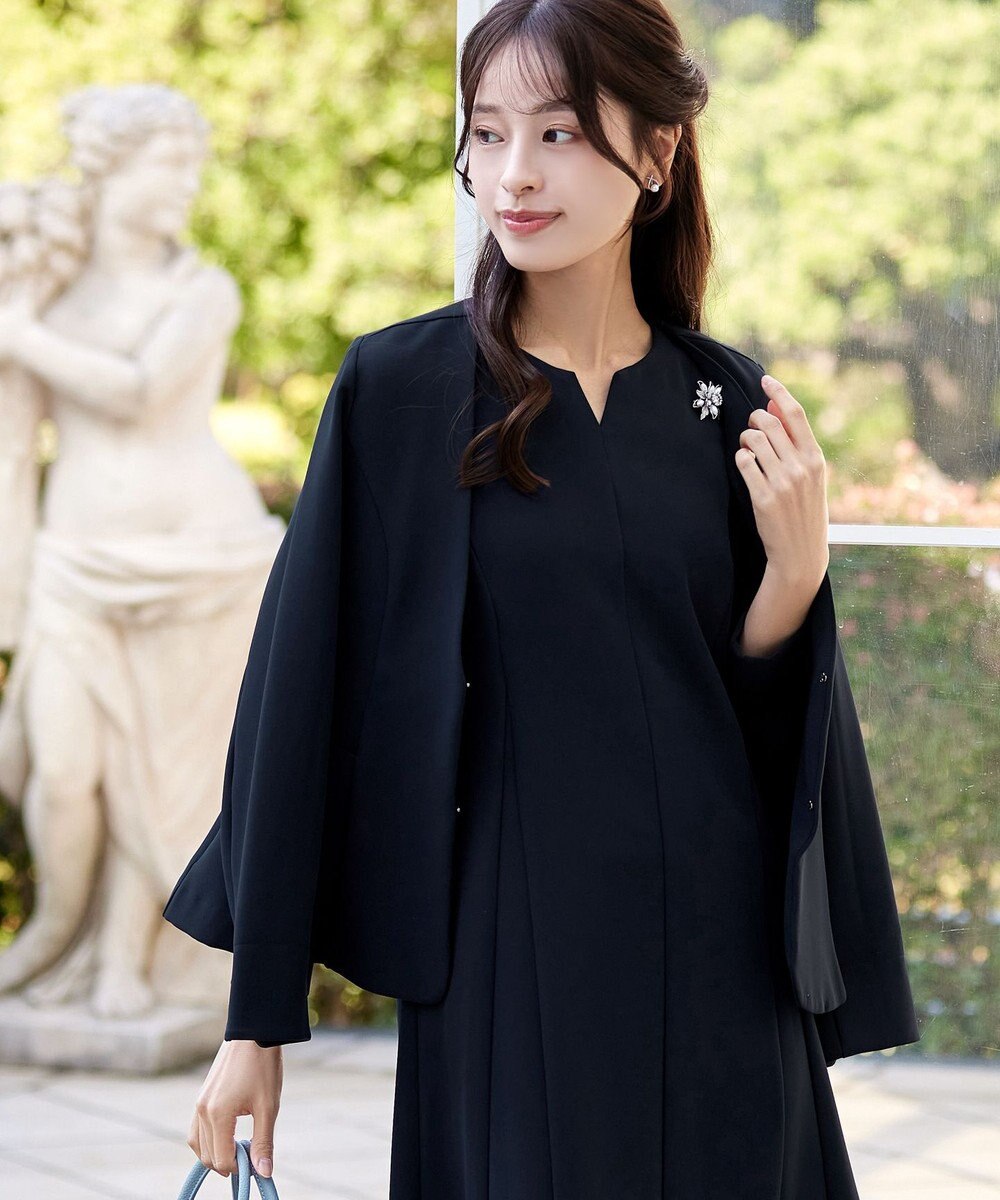 Tiaclasse L 【ストレッチジョーゼット】フレアジャケット 