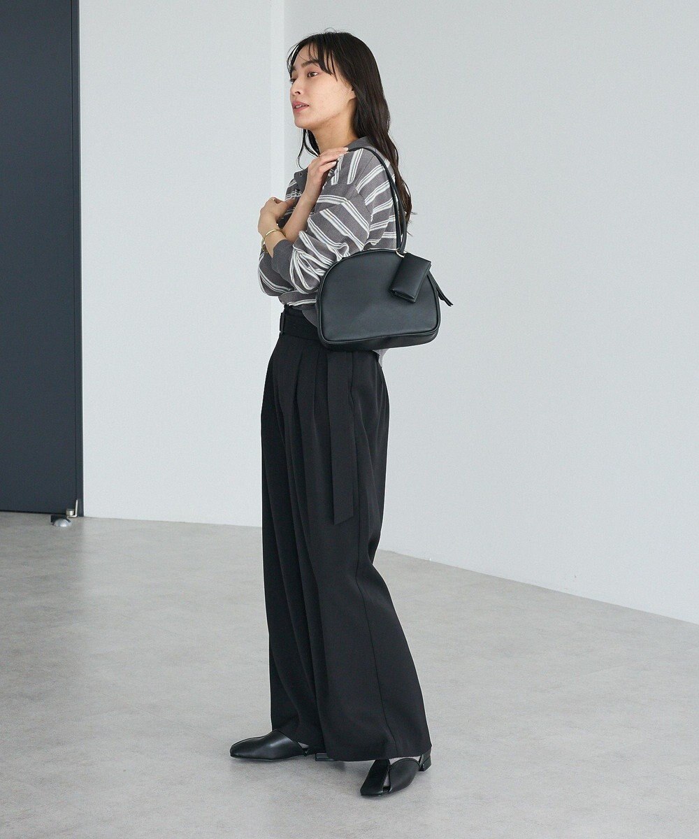 CRAFT STANDARD BOUTIQUE シアーボーダーポロ衿ニットプルオーバー 