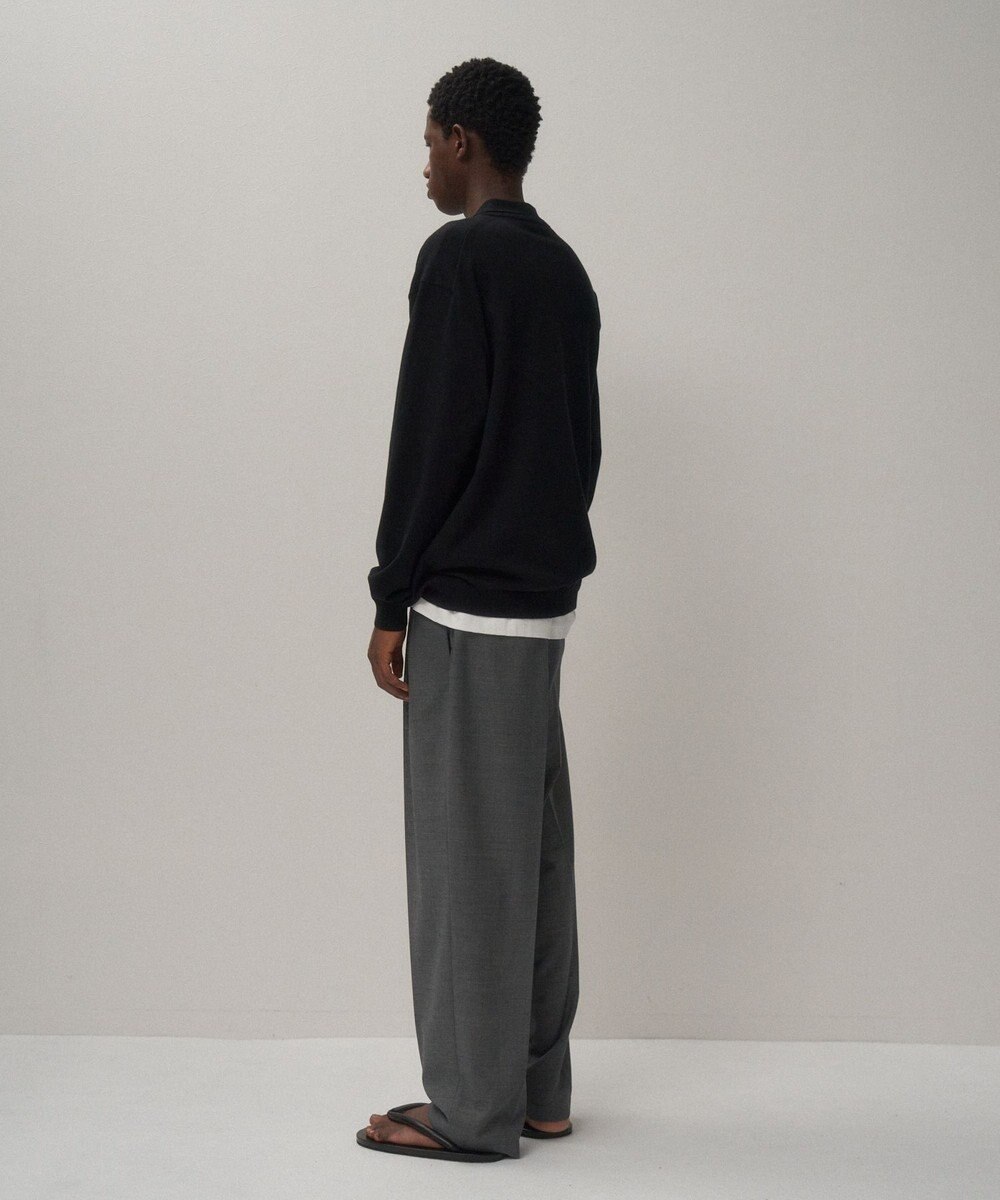 ATON TWIST WOOL GAUZE | ツータックイージーパンツ - UNISEX 