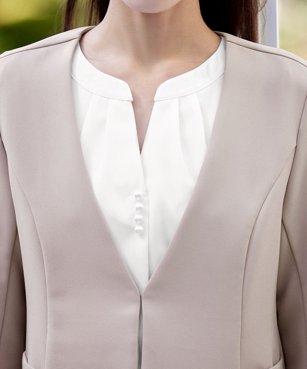 Tiaclasse L 【ストレッチジョーゼット】フレアジャケット 