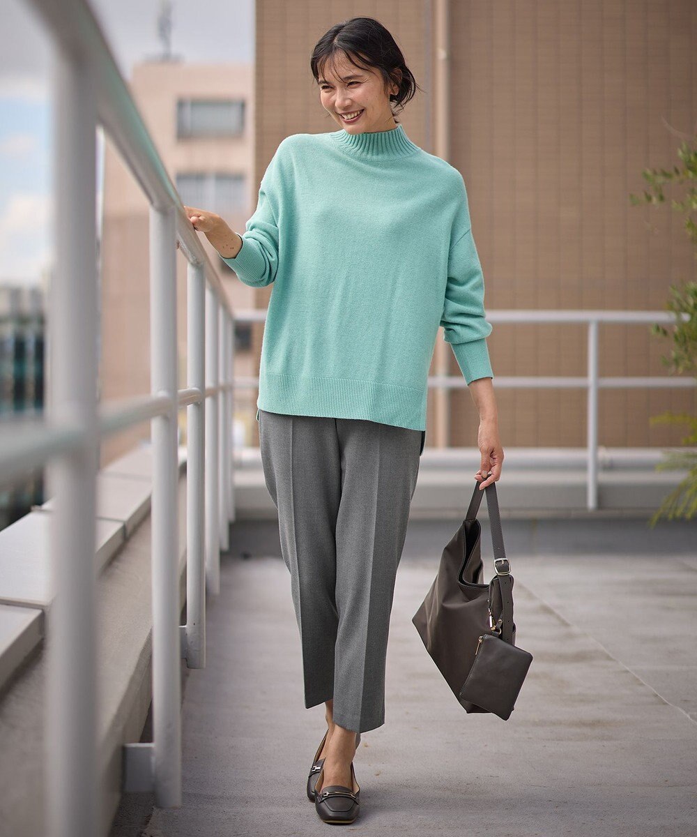 ANY 【洗濯機可/ストレッチ/ウエストゴム/裏起毛】マルチファンクションストレッチテーパードパンツ 