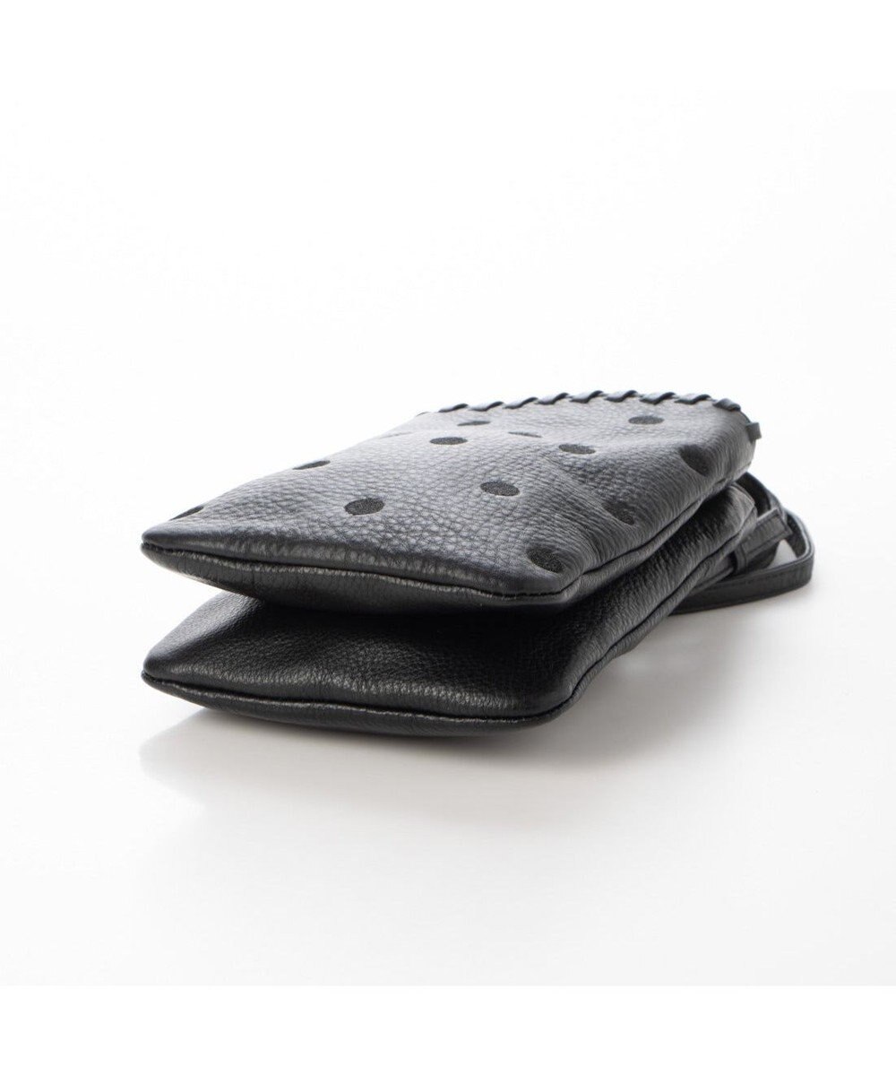 UNBILLION perche 牛革ソフト3層かがりショルダーバッグ 