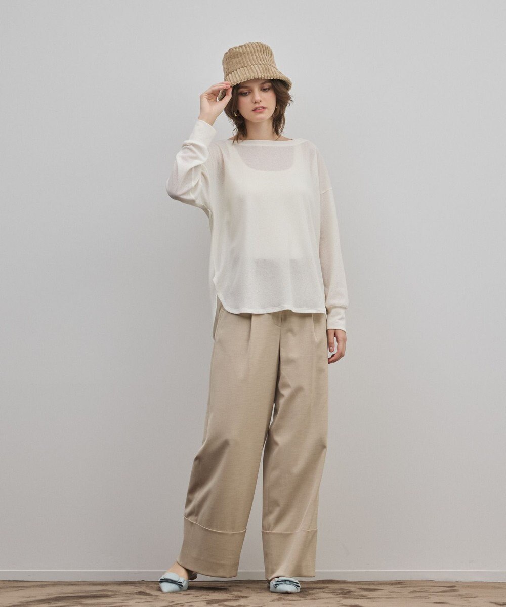 GRACE CONTINENTAL ロールアップワイドパンツ 