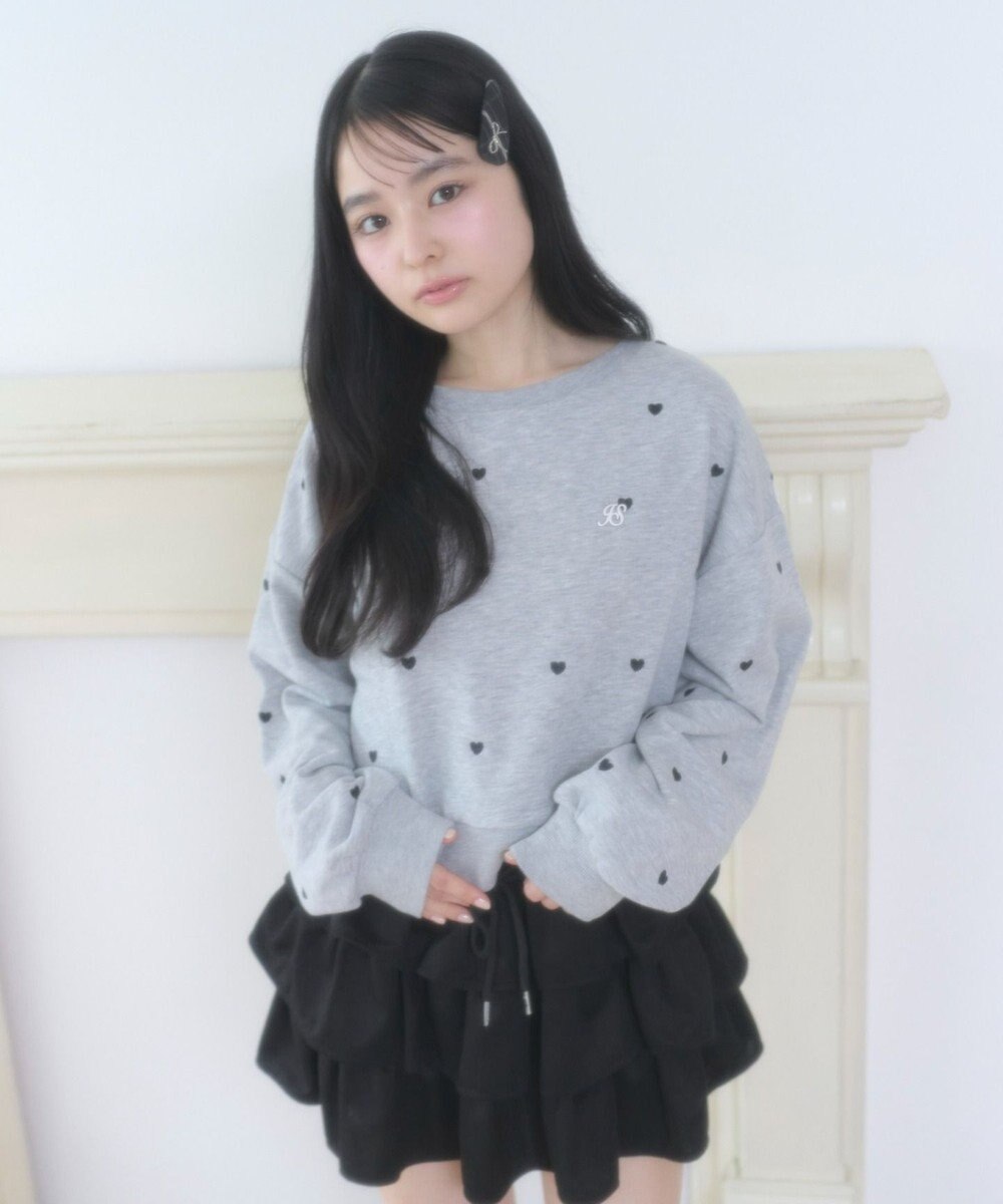 WEGO ハート総柄刺?スウェット 