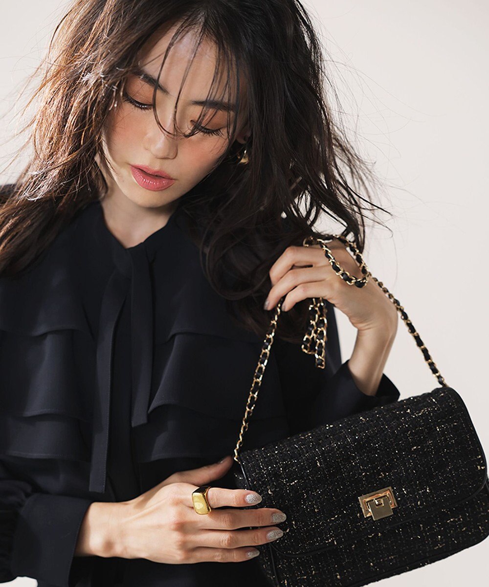 23区 GIOLICA ツイード ショルダーバッグ 