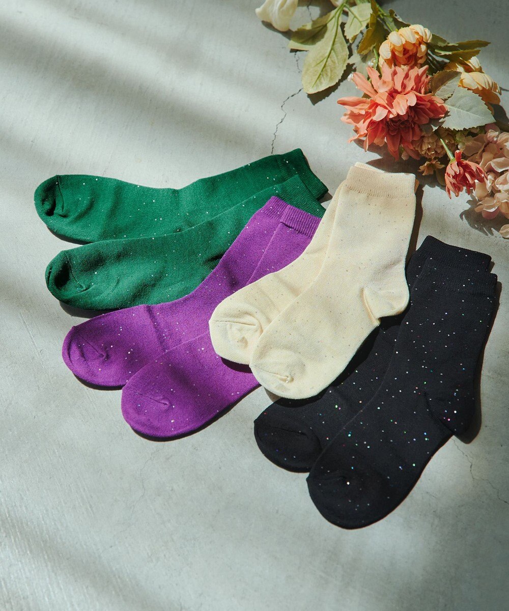 Tiaclasse スパンコールラメソックス 