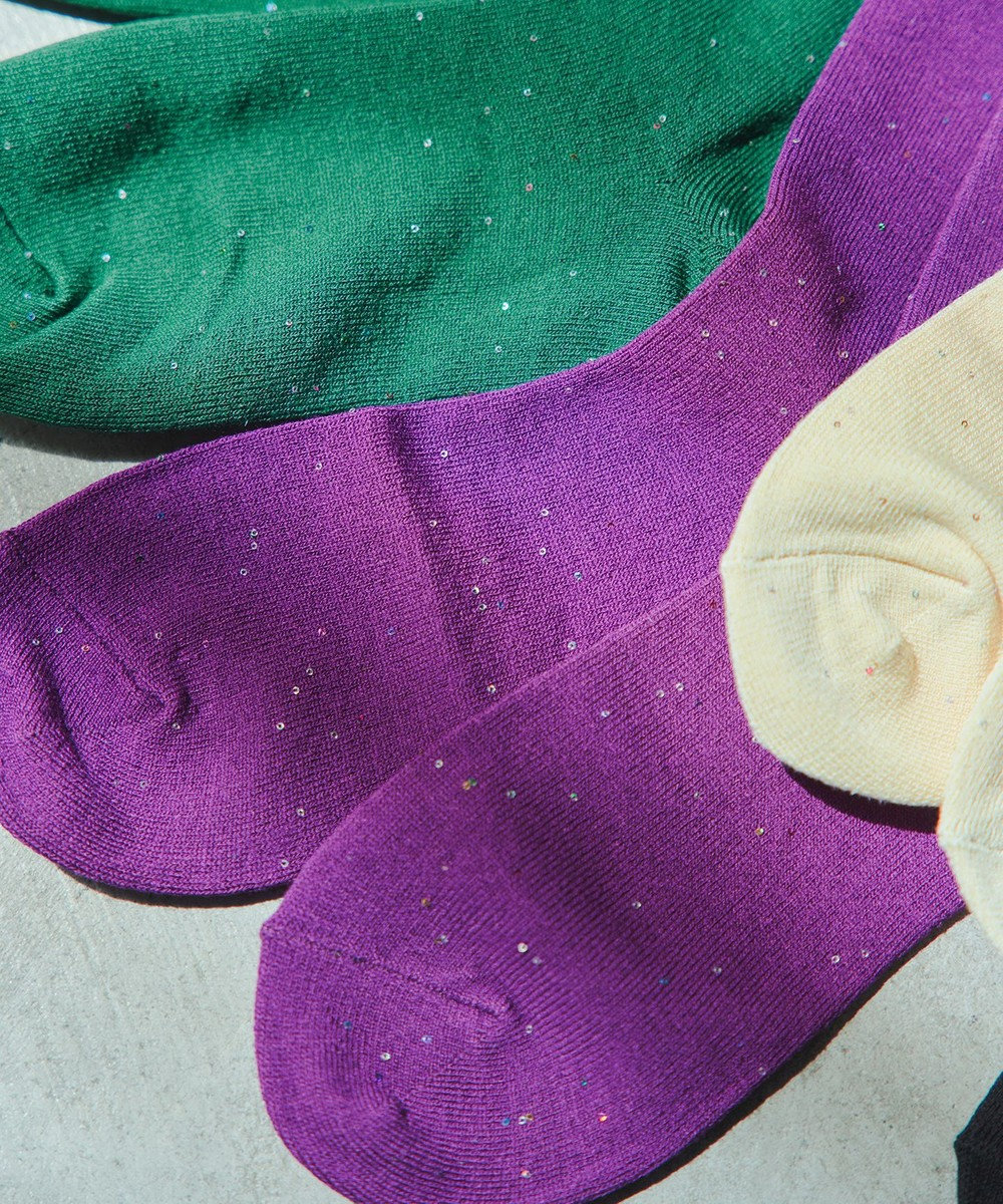 Tiaclasse スパンコールラメソックス 