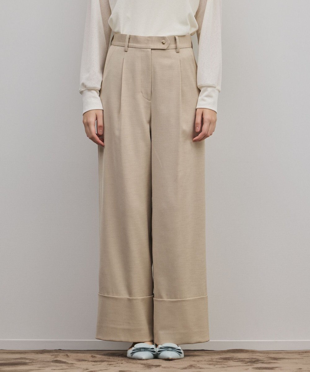 GRACE CONTINENTAL ロールアップワイドパンツ 