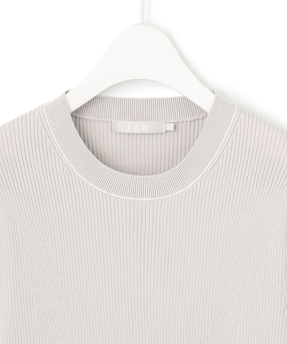 ICB 【洗える】 コンパクトリブ  クルーネックプルオーバー 