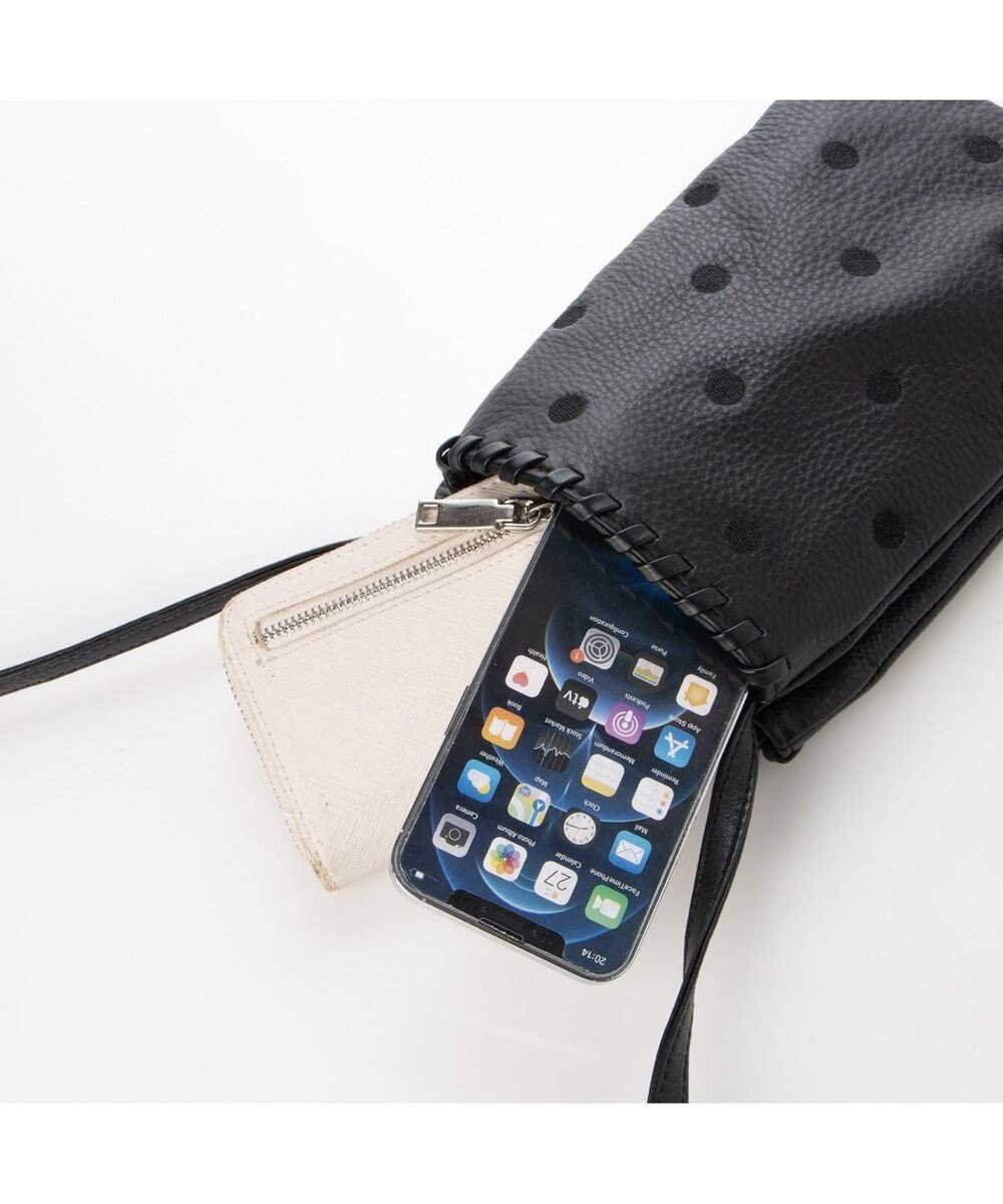 UNBILLION perche 牛革ソフト3層かがりショルダーバッグ 