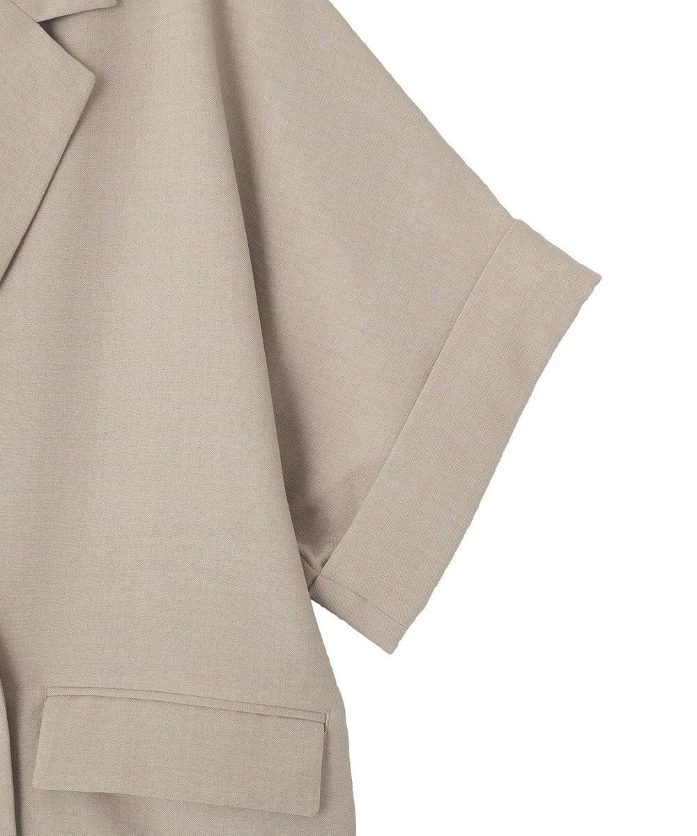 AMERICAN HOLIC 【先行予約】【イージーケア】リネンライク半袖ジャケット 