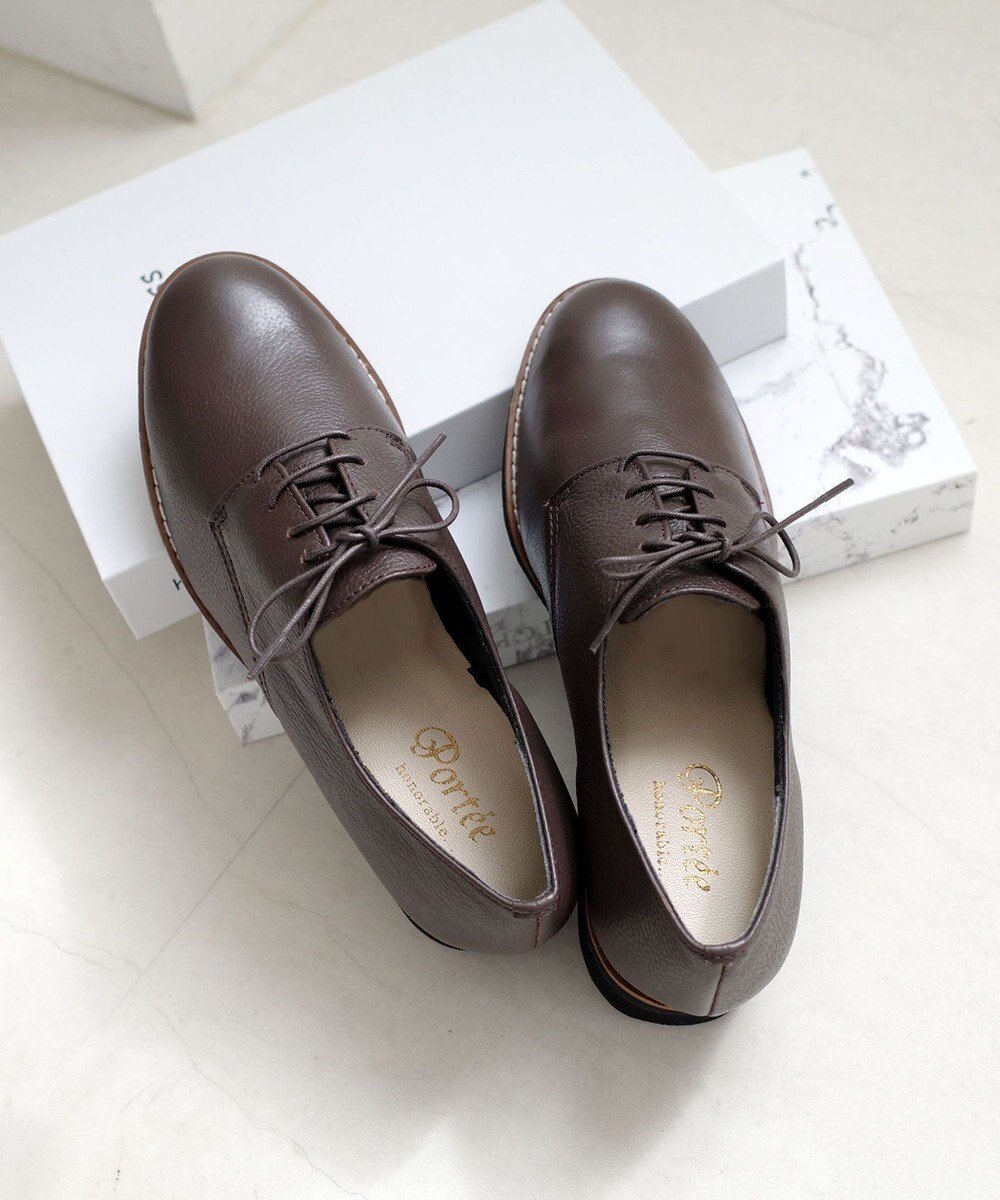 Pointer 本革軽量レースアップローファー 