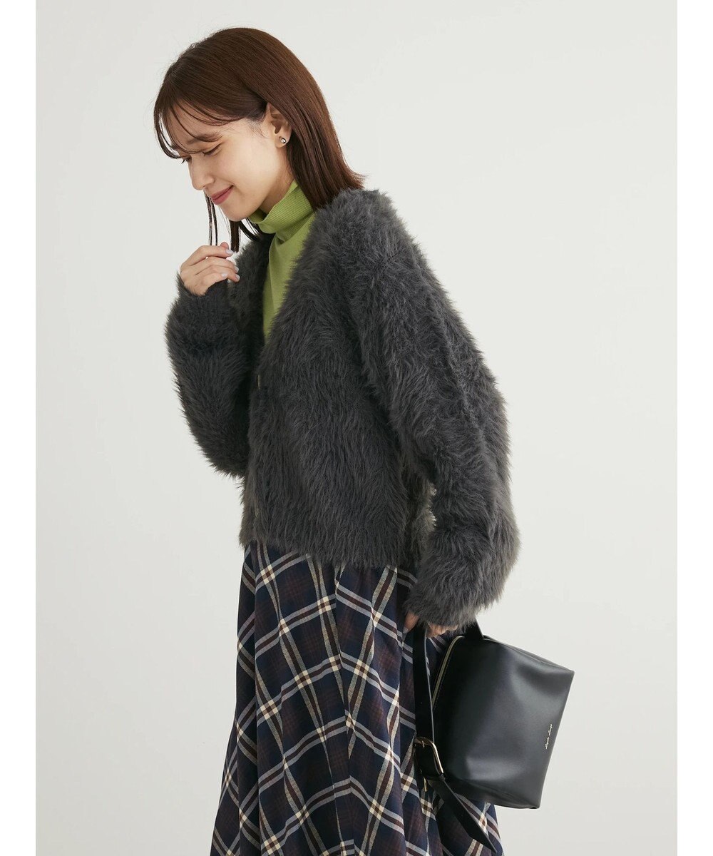 Green Parks ・Ｐｅｔｉｔ　Ｆｌｅｕｒ　シャギーニットカーディガン 