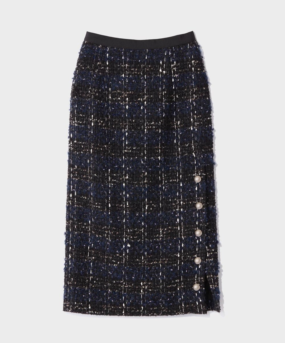 GRACE CONTINENTAL サイドスリットツイードスカート 