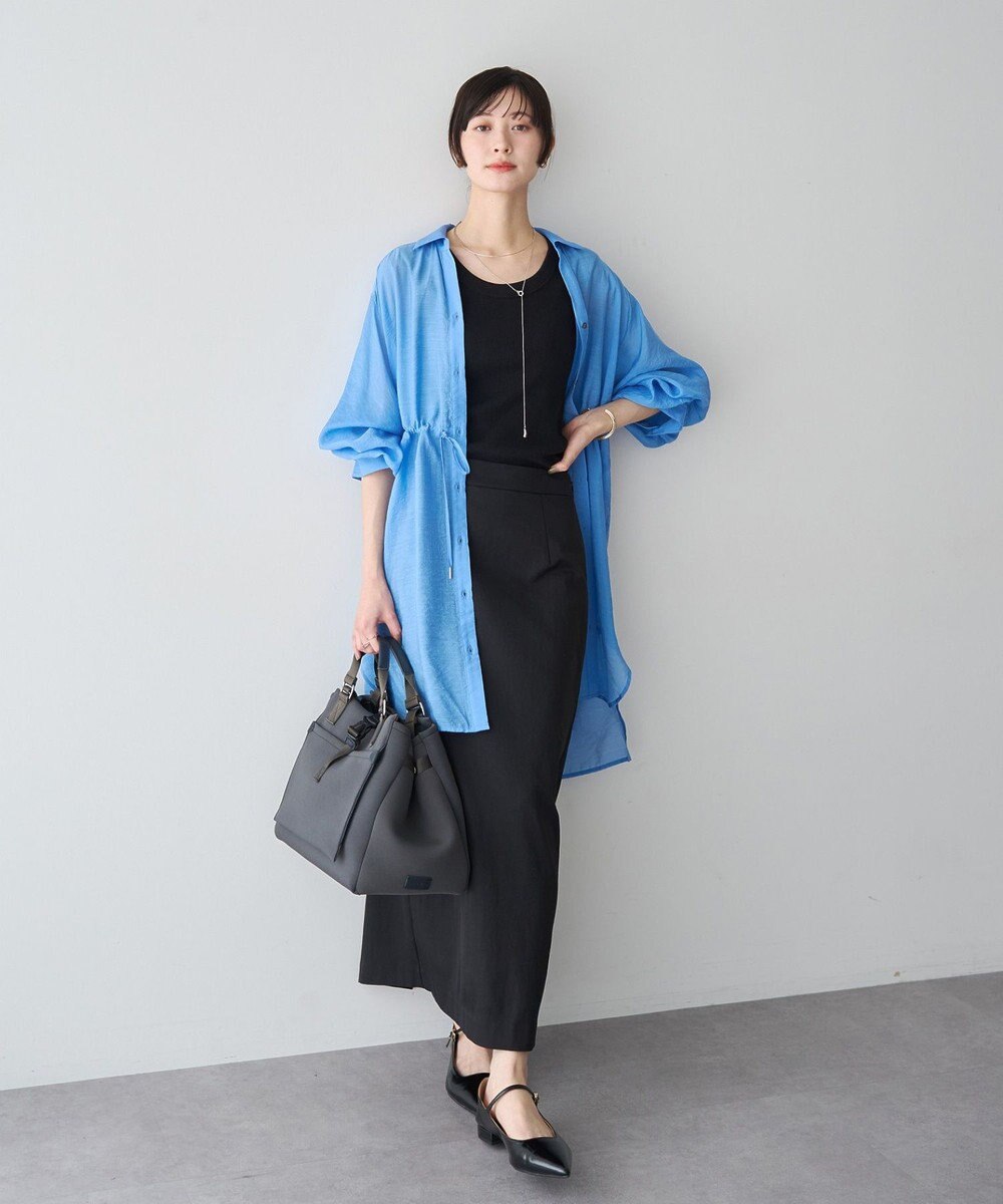 YECCA VECCA シアー2way袖バルーンチュニック 