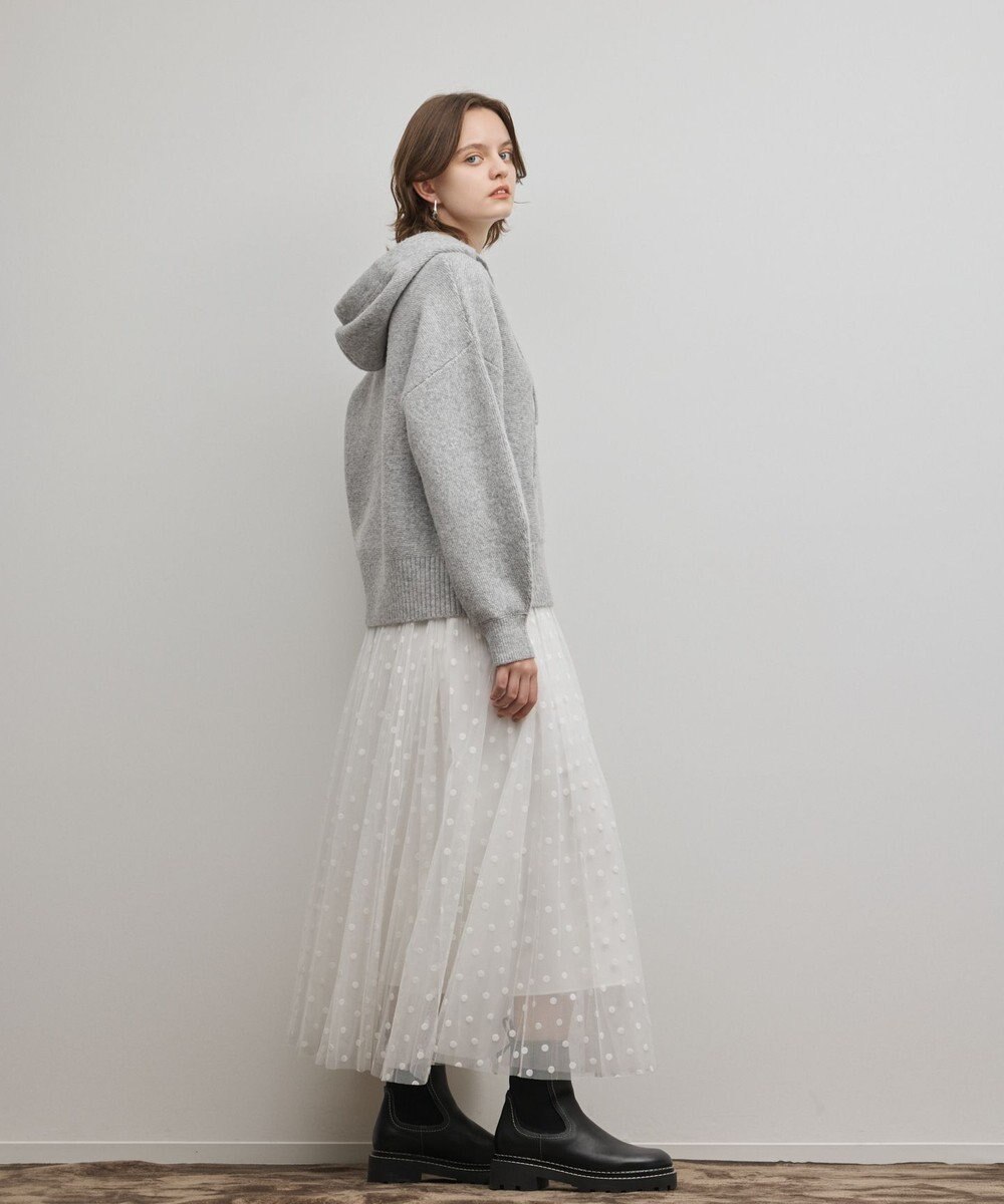 GRACE CONTINENTAL ガーターニットパーカー 