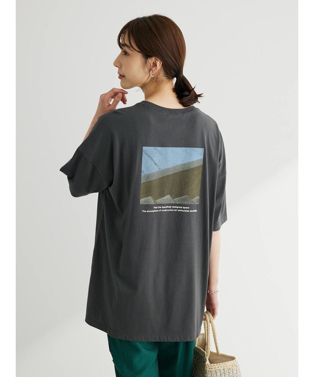 Green Parks バックフォトプリント半袖チュニック 