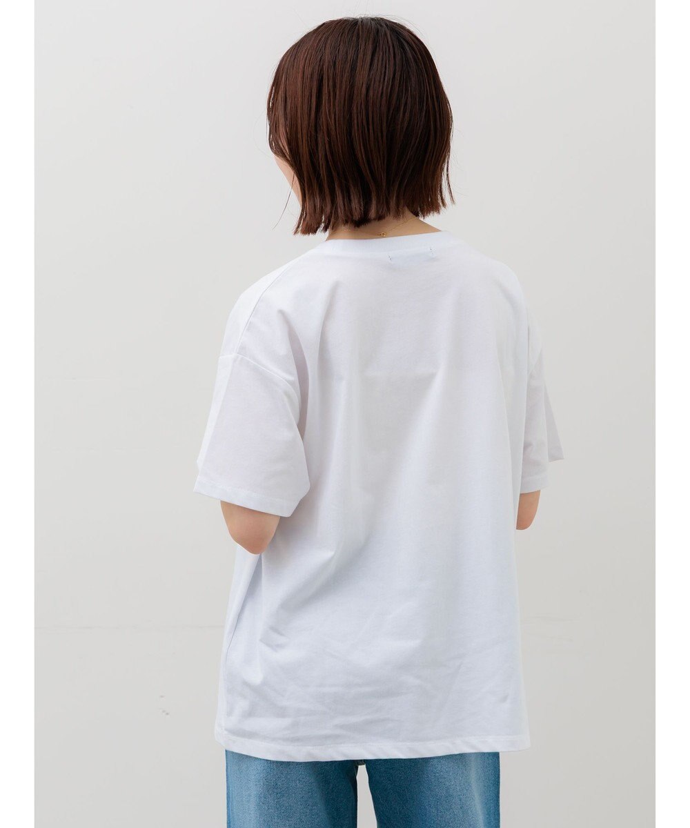 Te chichi ラインストーンサークルロゴTシャツ 