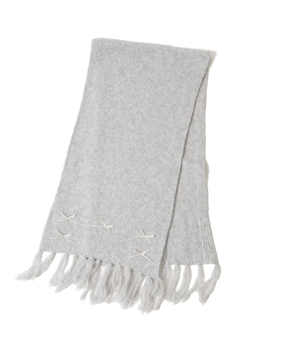 WEGO リボン付きニットストール 